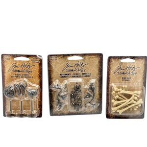 Tim Holtz Idea-Ology Halloween Adornments Spiders & Branches Boneyard Stands